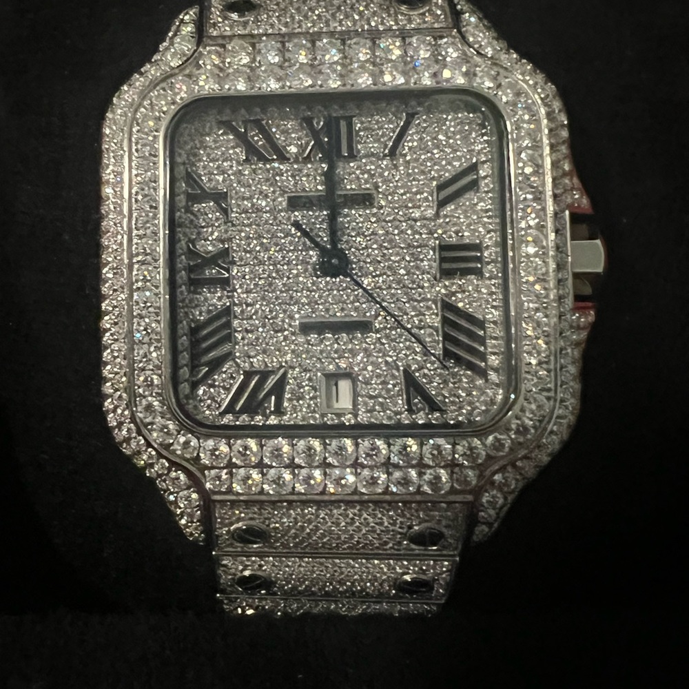 Custom cartier style moissanite watch - Picture 3 of 5